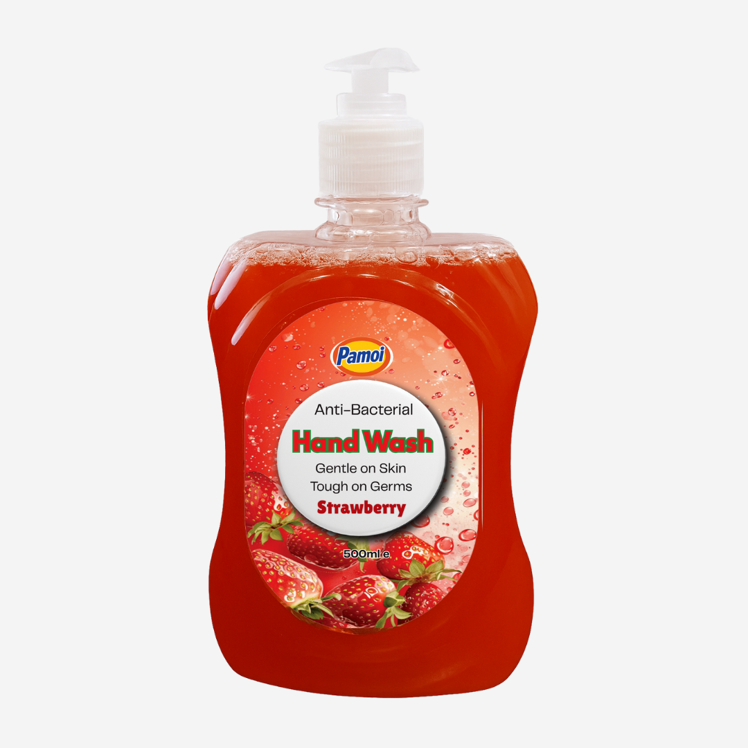 pamoi anti-bacterial hand wash liquid strawberry 500ml