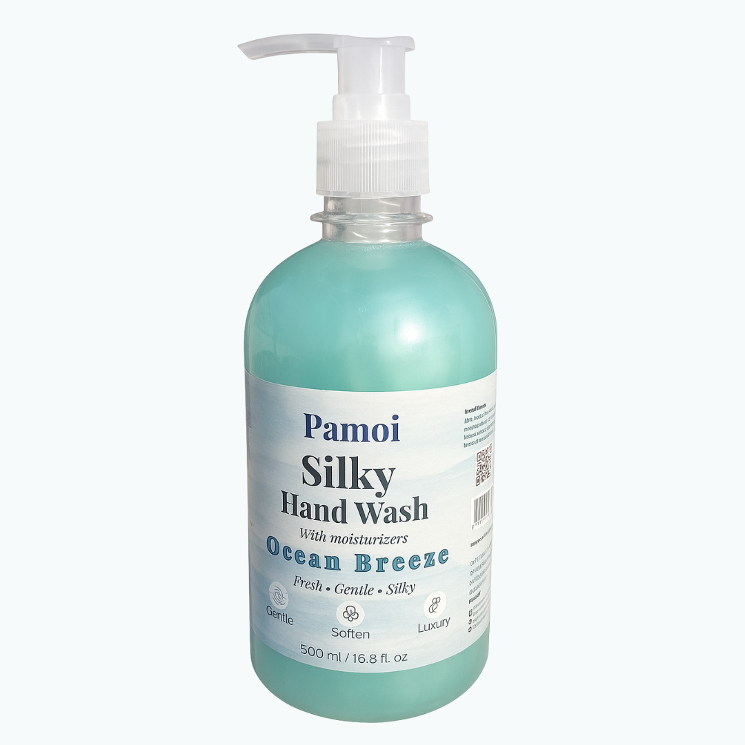 pamoi silky hand wash ocean breeze 500ml