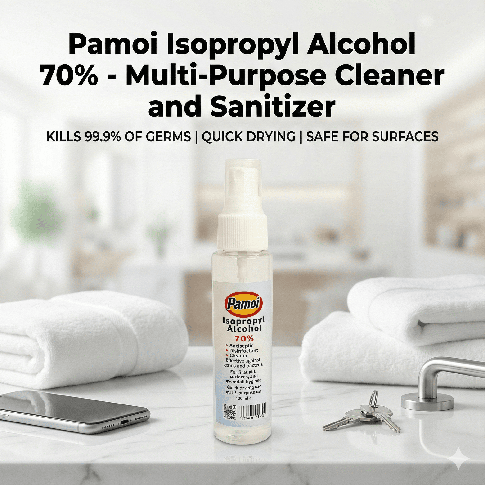 pamoi ipa 70 cleaner for surfaces hands electronics